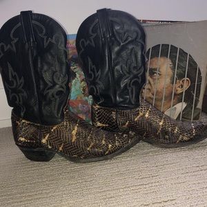 Vintage J. Chisholm Limited Snakeskin Cowboy Boots